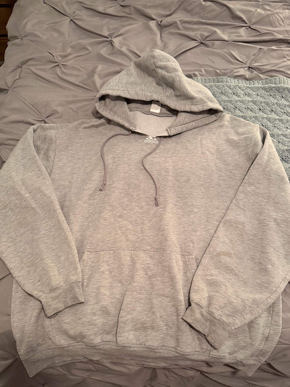 Adidas unisex grey hoodie Size 2XL in great condition